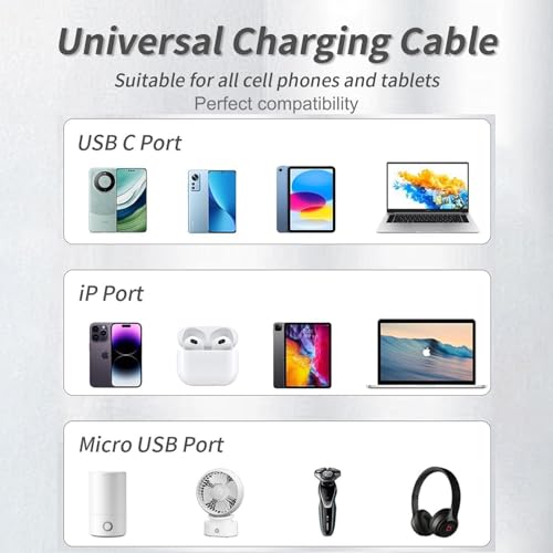 USB Cable PD Fast Charger Lighted Up (USB 4IN1 Red),Supports Data Transfer, can be Used as a Night Light, Cable Length Approx. 39 inches, Compatible with Most Devices. - color: USB 4IN1 Red