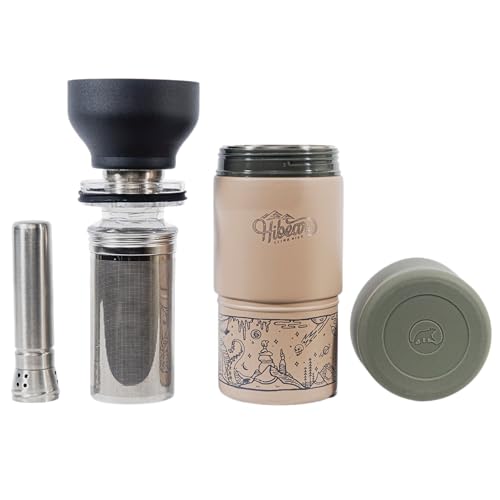 HIBEAR 32oz All-Day Adventure Flask - As Seen on Shark Tank - The Insulated Multi-Tool of Beverage Bottles - Craft Pourover, Cold Brew, Tea, Water Infusion, Wine Decanting, Hydration. - color: Travelin' In My Mind