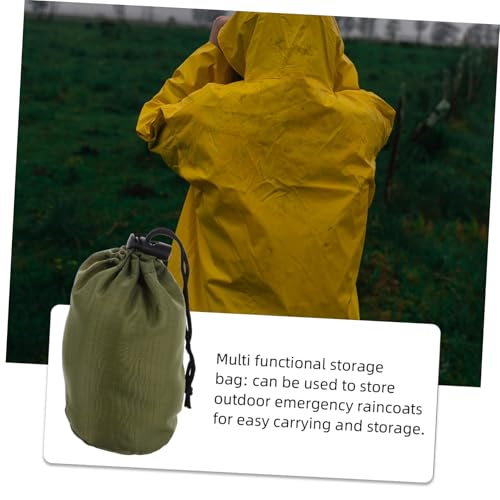 Holibanna Raincoat Storage Bag Waterproof Drawstring Travel Pouch for Emergency Raincoat Storage Compact Compression Sack for Camping Hiking Backpacking Home and Outdoor Organization