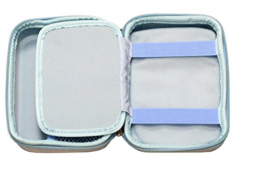 Navitech Light Blue Power Bank EVA Cover/Case/Travel Case Compatible with RAVPower 10400mAh Power Bank External Battery Pack