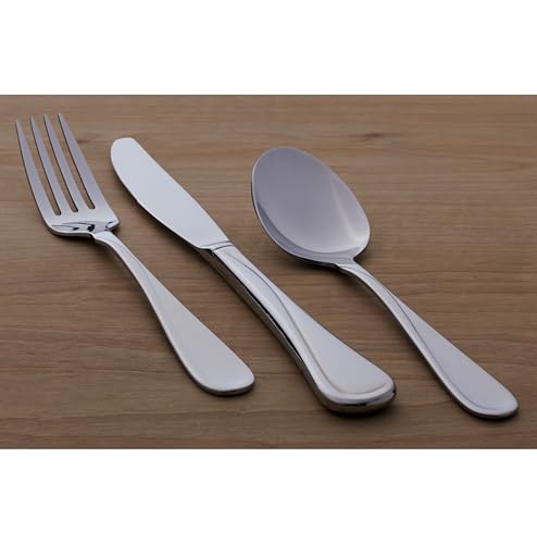 Oneida Flight Dinner Knives Silverware Set for 4, Flatware | stainless steel, mirror finish | dishwasher safe | includes butter knife style dinner knives, cutlery set - style: Dinner Knives, Set of 4