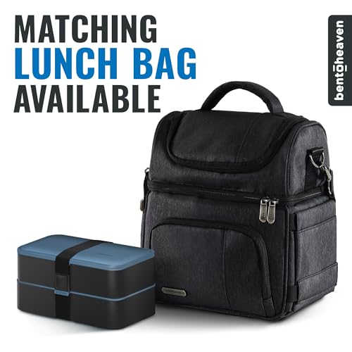 Bentoheaven Bento Box Adult, Stackable Lunch Box, 40 oz, Steel My Heart - color: Steel My Heart