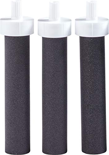 Brita Water Filter Replacements for Water Bottles (3 Count) and Brita Insulated Filtered Water Bottle with Straw (20 Ounce, Rose)