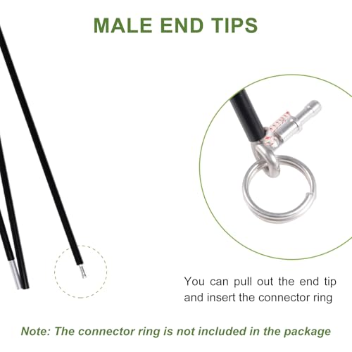 Aluminum Tent Poles Replacement, Black Pre-Assembled Tent Pole, 7001 T6 Heated Camping Tent Rod - color: 12ft 1.4 in 1 Pole