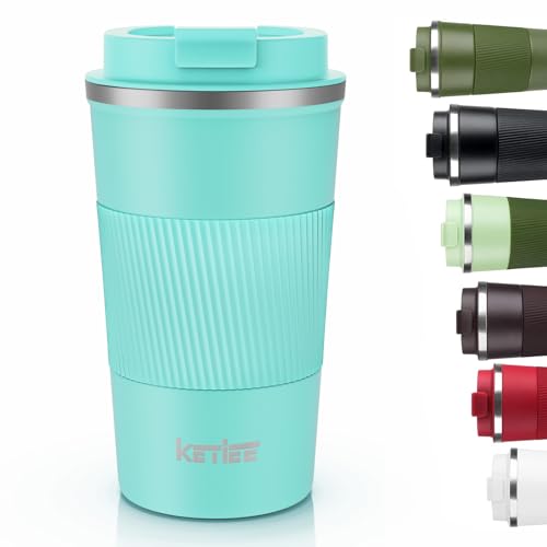 KETIEE Travel Mug 12oz: Vacuum Insulated Coffee Mug with Leakproof Lid - color: G1-Blue-C