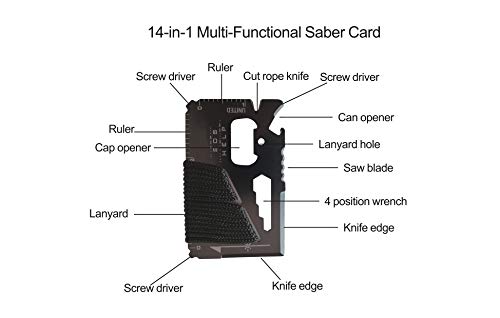 Emergency Fire Starter 6 Bag Megnesiums Multi Purpose Card Tool Saw Ferro Rod Striker Blanket Wax Rope for Camping Hiking Bushcraft + Tin Box (Mg + Ferro + Knife + Saw + Tool + Blanket + Rope)