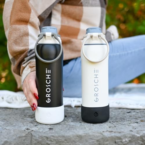 GROSCHE Kamloops Triple-Wall Bottle with Chug Lid, Midnight Chill, 24 oz | Built-In Carry Loop, Cupholder-Friendly Base, Dishwasher-Safe Design, Leakproof Flask for Travel, Workouts and Daily Use - color: Midnight Chill