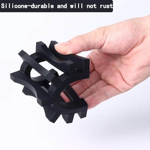 2Pcs Soap Dish Holder, Non-Slip Bathroom Accessories Silicone Soap Case Saver, Sink Deck Bathtub Shower Dish Soap Drainer, Silicone Holder for Soap, Sponges, Scrubber (Black) | Anti-Slip, Quick-Drying, Soap Holder for Kitchen Shower Room Bathroom - color: