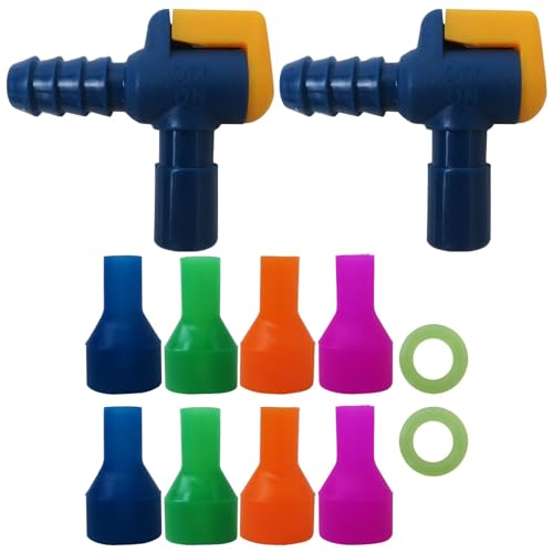 8PCS Bite Valve Replacement, Mouthpiece Replacement Bite Valve with 2 Pieces Shut Off Valve for Hydration Bladder and Backpack Water Reservoir Supplies US