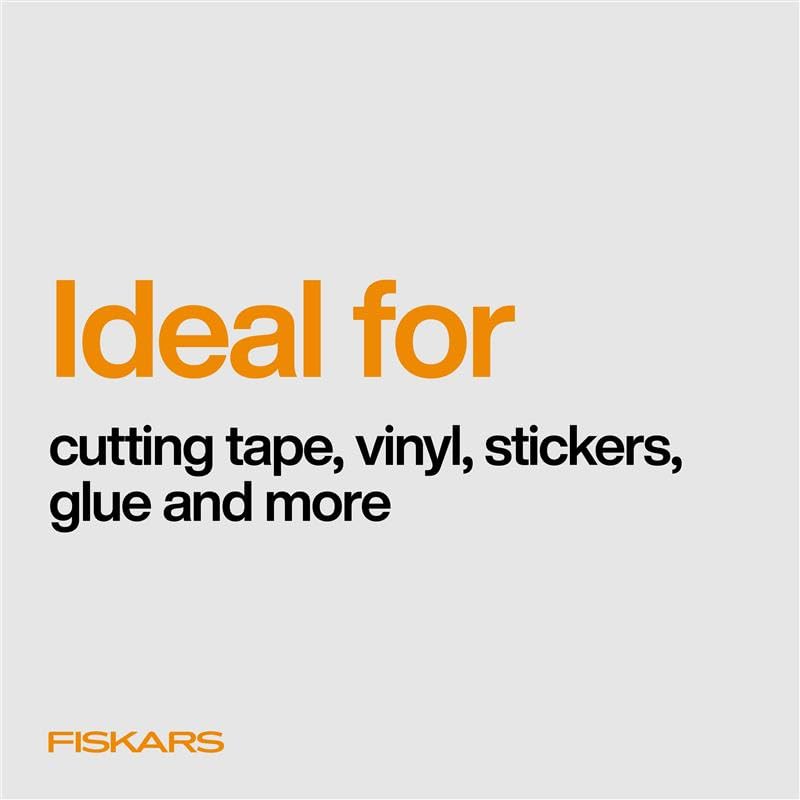 Fiskars Micro Trip Scissors, SoftGrip Precision Cutting Shears, Non-Stick Stainless Steel Blades, 5 inches (Pack of 12) - size: 5” (Pack of 12), style: Non-Stick