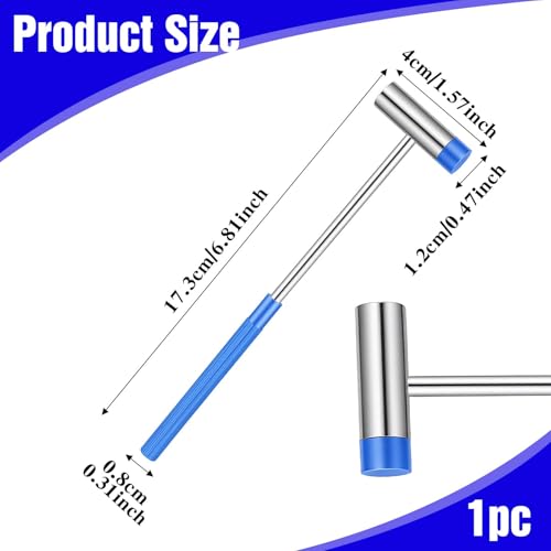 Mabor Dual Head Small Hammer, Lightweight Mini Hammer | Plastic & Metal Head Mallet Mini Jewelry Hammers for Crafts Watches Tuning Musical Instruments Supplies, Blue