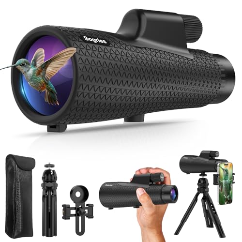 15x55 Monocular Telescope for Adults with Tripod and Phone Adapter - size: 15x55