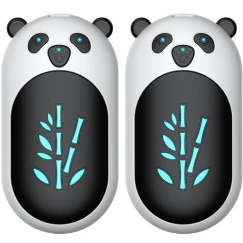 Hand Warmers Rechargeable 2 Pack, 6000mAh Electric Hand Warmer Reusable, 20Hrs Long Heating, Portable Pocket Heater Handwarmer for Women Men, Outdoor Camping, Hunting Gear - color: White