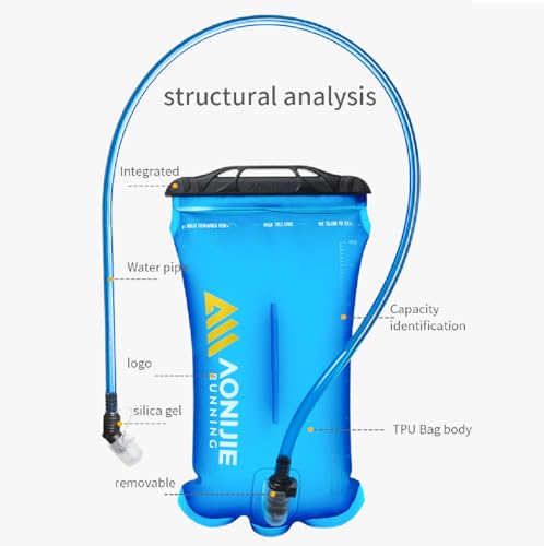 AONIJIE Hydration Bladder 3L Water Reservoir, Leakproof Water Storage Bladder Bag, BPA Free, Large Opening, for Hiking Camping Running - color: G1#3L Bladder