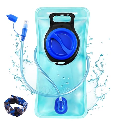 Hydration Bladder, 1.5-2-3L Water Bladder for Hiking Backpack, BPA-Free Leak Proof Water Reservoir Storage Bag, Water Pouch Hydration Pack for Camping Cycling Running - color: 1.5L-Water Bladder-Blue
