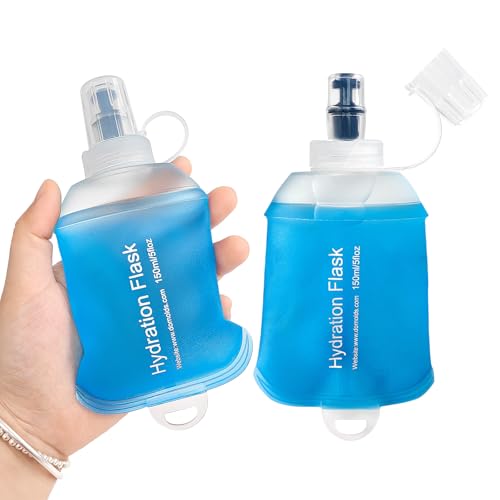 GUYI GYGYL Soft Flask, Collapsible Water Bottle for Sports, 150ml Blue 2pcs - color: 2Pcs 150ml Blue