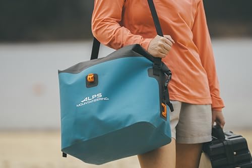ALPS Mountaineering EverDry Roll-Top Tote – Waterproof Travel & Beach Bag with Adjustable Strap & Lashing Points for Boating & Kayaking - color: Blue, size: 20-35L