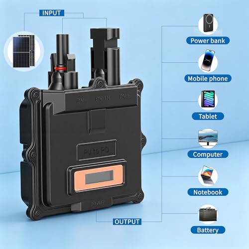 65W Solar Converter PD 3.0 USB-C for Outdoor