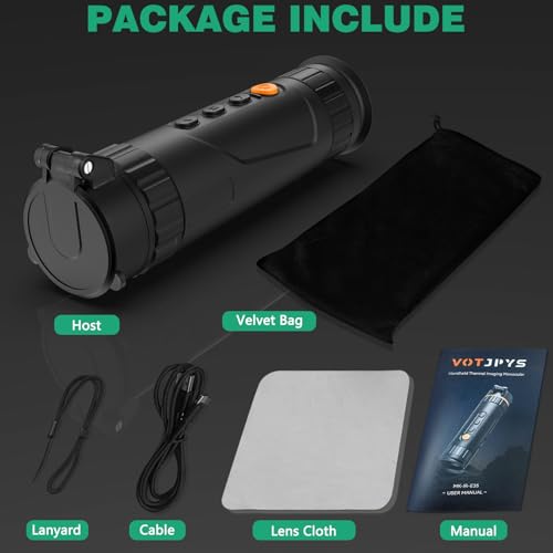 Night Vision Monocular 384x288 (50 Hz) Thermal Imaging Monoculars, 4X Digital Zoom, Detection 3620yd, 5 Mode, 7H+, No-Shutter Tech WiFi Heat Vision Infrared Imager for Hunting Camping - size: 19MM
