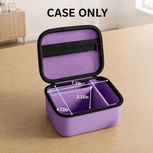 Comecase Large Travel 4K Vlogging Camera Case for Duluvulu/for AUREAPIX | Outdoor Camera Storage with 2 Dividers and Mesh Pocket, for Vloggers and Content Creators, Trip Ready, Purple - Case Only - color: Purple+Black Zipper, size: L