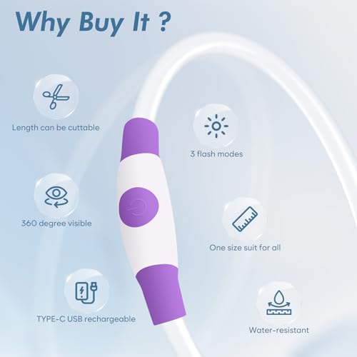 BSEEN Light Up Dog Collar, Rechargeable LED Dog Collar Light Glowing Puppy Collar for Night Walking, TPU Cuttable Lighted Pet Collar for Small Medium Large Dogs (Purple (70cm)) - color: Purple (70cm)
