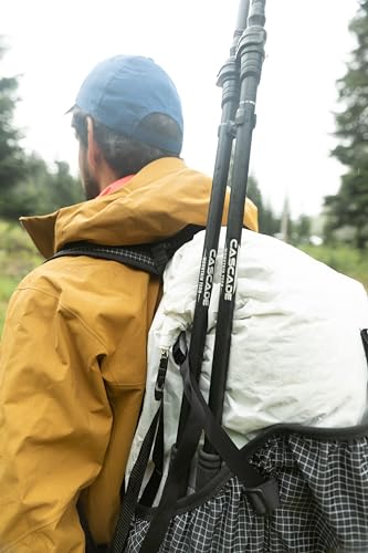 Cascade Mountain Tech Trekking Poles - Carbon Fiber Walking or Hiking Sticks with Quick Adjustable Locks - color: Black Ultralight, style: Ultralight Carbon Fiber Eva Grip