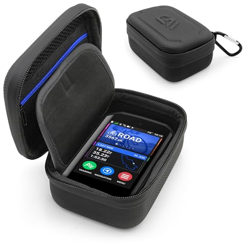 CASEMATIX Case Compatible with Garmin Edge 1050, Edge 850, Edge 840, eTrex Solar, eTrex SE, eTrex 22x, 30x, Touch 35 & More – Hard Shell GPS Carrying Case with Lanyard for Devices up to 4.75"