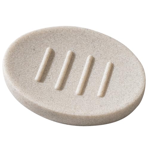 Mini Soap Dish Bathroom Resin Bar Soap Holder for Shower Soap Tray for Kitchen Sink(Beige) - color: Beige, size: Mini 1 Pack