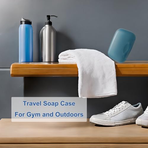 Travel Soap Holder Bar Soap Dish Shower Soap Saver Case Container Box for Bathroom Camping Gym Vonpri (Blue 3pack) - color: Blue