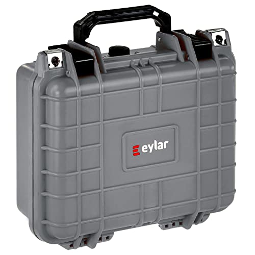 Eylar Small 10.62" Gear, Equipment, Hard Camera Case Waterproof with Foam TSA Standards (Gray) - color: Gray