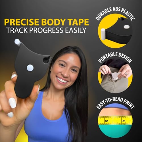 Perfect Body Tape Measure - 80 Inch Automatic Telescopic Tape Measure - Retractable Measuring Tape for Body: Waist, Hip, Bust, Arms, and More (Black - 80 inch) - color: Black, size: 80 Inch