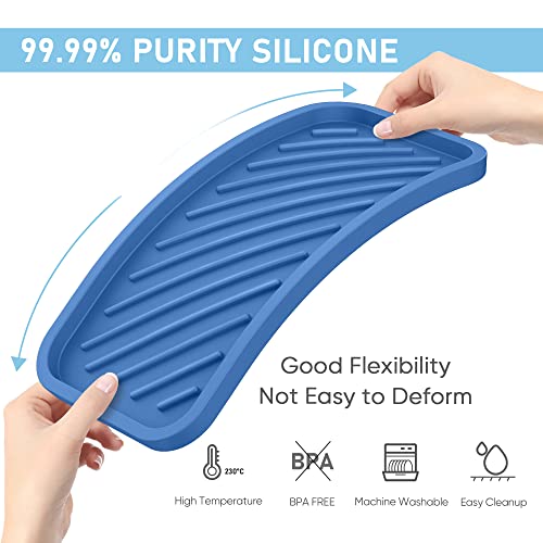 Silicone Sponge Holder-Large Thick Durable 10" Sink Organizer Tray-Kitchen - color: E-bu, size: 10x5.1inch