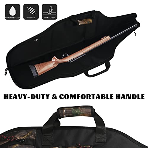 Adansonia Soft Rifle Shotgun Case 48" 52" - G-Pro Camo Long Gun Bag with Multiple Storage for Scoped Rifle Non-Scoped Shotgun