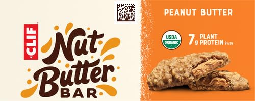 CLIF Nut Butter Bar - Peanut Butter - Energy Snack Bars - Non-GMO - USDA Organic - Plant Based - Low Glycemic - 1.76 oz. 5 Count (Pack of 6) - size: 5 Count (Pack of 6)