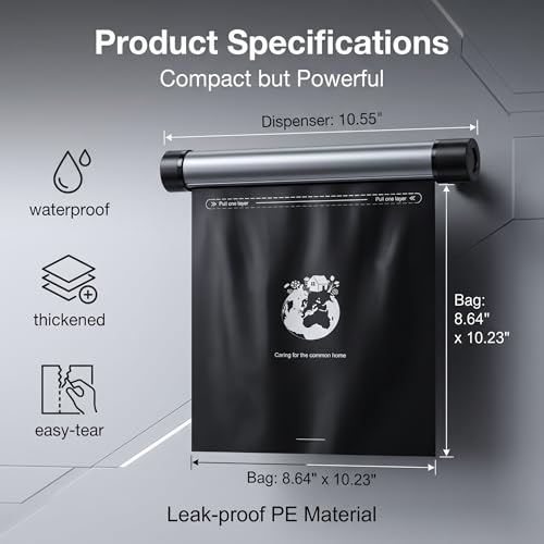 Rolling Dispenser Car Trash Can - Aluminum Alloy Rotary Storage, Magnetic Hanging Waterproof Garbage Bag,Auto Accessories for Travel - size: Small
