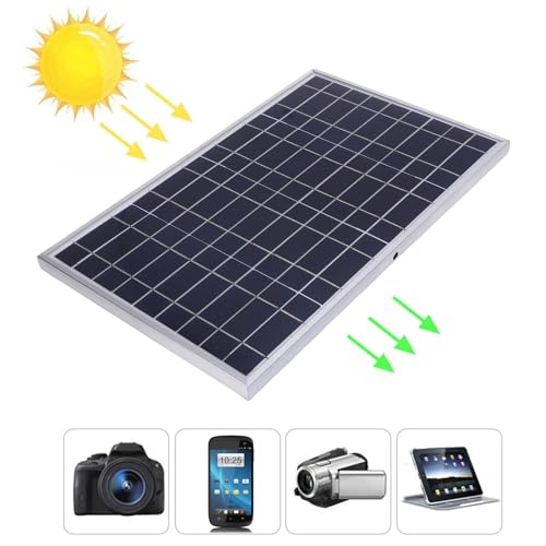Sanpyl 100W 12V Solar Panel Kit, Portable Monocrystalline Silicon Solar Panel with Controller for Travel Outdoor, IP67 Water Proof, for RV Boat Trailer Automotive