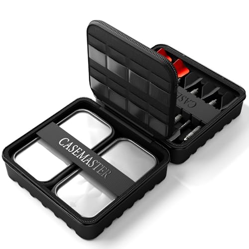Casemaster Maxx 3 Dart Case, Holds 9 Steel Tip or Soft Tip Darts Fully Assembled, Hard Shell EVA Darts Case, 16 Accessory Pockets, Black - color: Black, size: 3 Dart