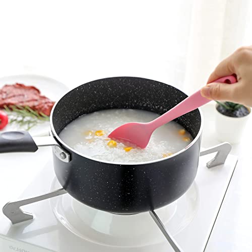 Nonstick Saucepan Set - 1 Quart and 2 Quart,Ultra Non Stick Sauce Pan Small Pot with Glass Lid,Great for Home Kitchen Restaurant,Black - size: 1+2 sets