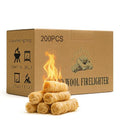 200 PCS Natural Wax & Sawdust Fire Starters | All-Weather Charcoal Starters for Campfires, Grill, Fire Pit, Indoor Fireplaces, BBQ, Wood Stove, Smoker - size: 200 PSC Fire Starter