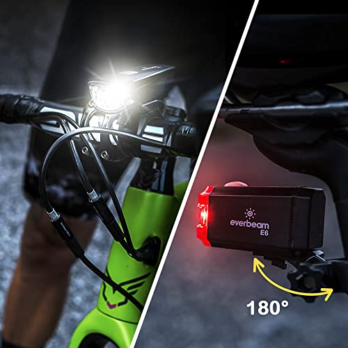 Bike Lights Front and Back LED Bike Light Set. StVZO Rechargeable, for Night Riding, USB Bicycle Light Safety Light Beam for Cars