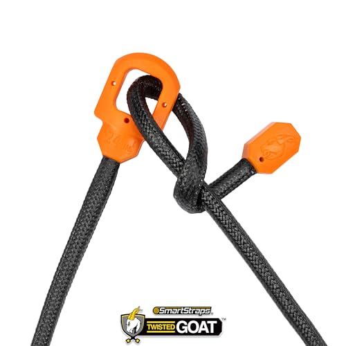 SmartStraps Twisted Goat 24" Heavy Duty Reusable Cinch Ties, 2-Pack, Orange