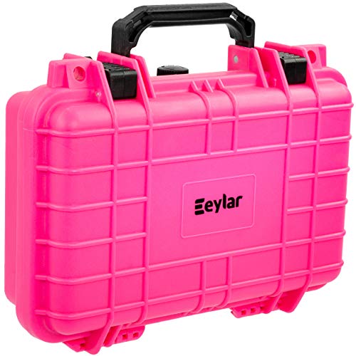 Eylar Protective Gear and Camera Hard Case Waterproof Dry Box with Foam 11.6 Inch 8.3 Inch 3.8 Inch (Pink) - color: Pink