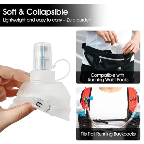 GUYI GYGYL Soft Flask Collapsible Water Bottle for Sports, 150ml White 2pcs - color: 2Pcs 150ml White