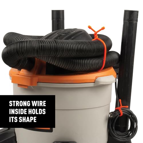 Nite Ize Gear Tie Original Reusable Rubber Twist Tie - Strong Bendable Wire for Indoor & Outdoor Use - Durable Rubber Exterior - Waterproof, UV-Resistant & Flexible Organizer - 24 inch (3 Pack)
