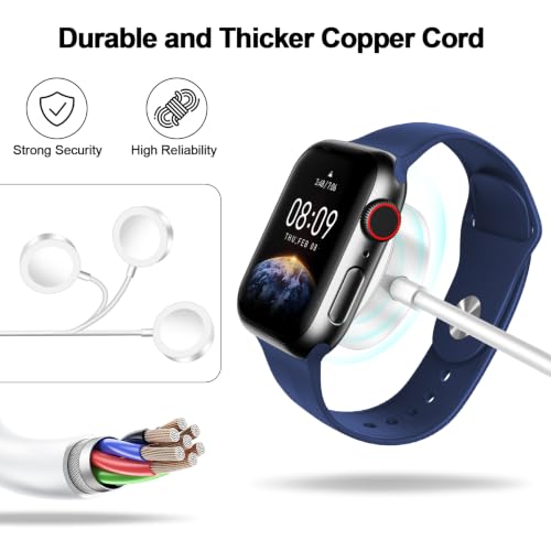 2026 Upgraded for Apple Watch Charger Magnetic Fast Charging Cable - color: Cool White, size: 1.0M