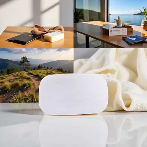 Jinshining Pack of 100 White Soap Paper Sheets Portable Disposables Travel Bath Slices Paper Soaps Flakes for Travel Outdoor Personal Care