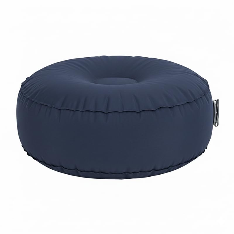 Inflatable Stool Camping Seat Foldable Sofa Leg Pads Cushion for Outdoor Hiking Travel Home Office Use Lightweight Durable Portable Navy - color: Navy Blue