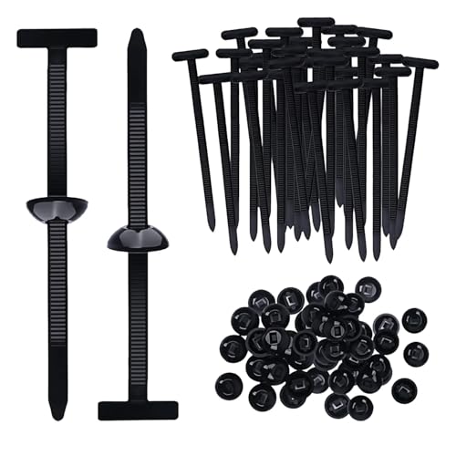 Heavy Duty Nylon Cable Tie Buckle,Self-Locking Zip Ties for Car Fender, Engine Cover, Mudguard Fastener, Automotive Replacement Screw Fixing (50pcs)
