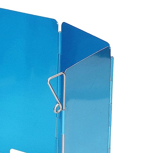 VBESTLIFE Stove Windscreen, Folding Camping Stove Windscreen 9 Plates Aluminum Outdoor Camping Stove Windshield for Camping Picnic Backpacking