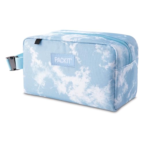 PackIt® Freezable Snack Box, Blue Sky, Built with ECOFREEZE® Technology, Collapsible, Reusable, Zip Closure with Buckle Handle, Designed For Work Snacks, Fresh Snacks On the Go, All Ages (Pack of 12) - color: Blue Sky